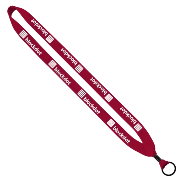3/4" Cotton Lanyard with Metal Crimp & Split-Ring