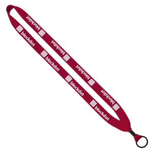 3/4" Cotton Lanyard with Metal Crimp & Split-Ring