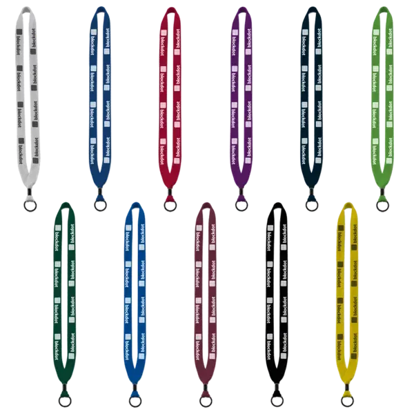 3/4" Cotton Lanyard with Metal Crimp & Split-Ring — view 2