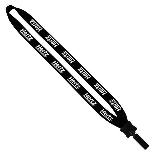 3/4" Cotton Lanyard with Plastic Clamshell & Bulldog Clip