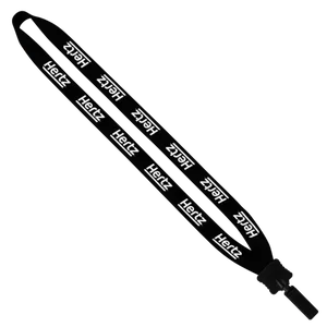 3/4" Cotton Lanyard with Plastic Clamshell & Bulldog Clip