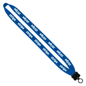 3/4" Cotton Lanyard with Plastic Clamshell & O-Ring