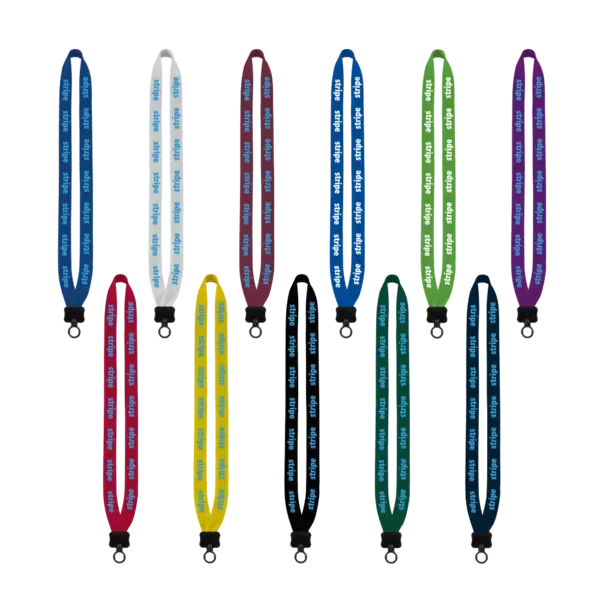 3/4" Cotton Lanyard with Plastic Clamshell & O-Ring — view 2