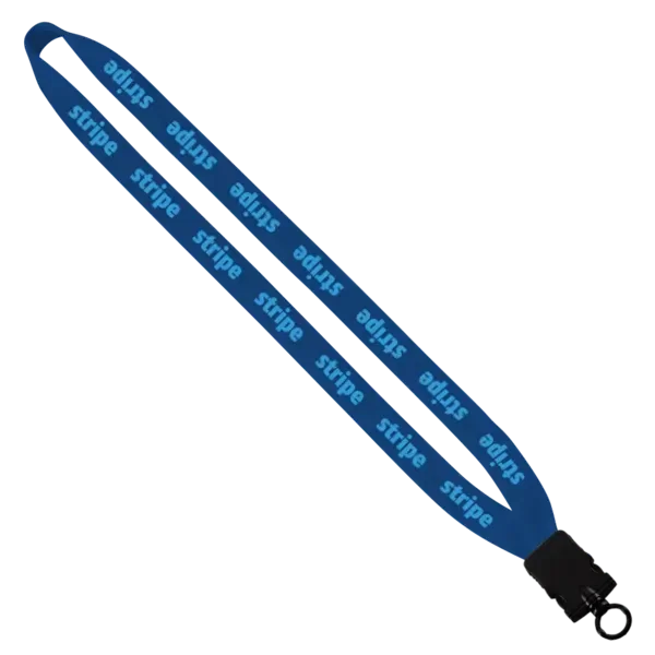 3/4" Cotton Lanyard with Plastic Snap-Buckle Release & O-Ring