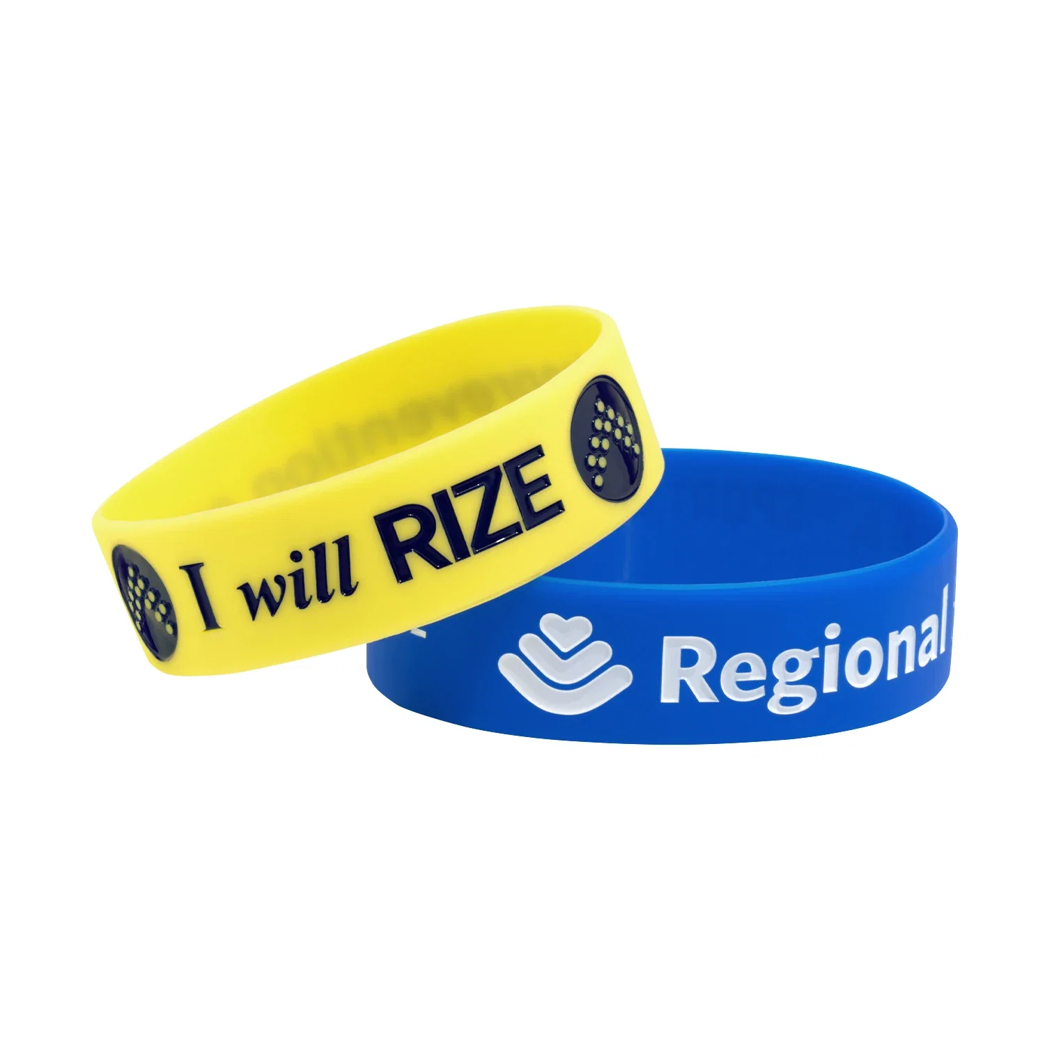 3/4" Debossed Silicone Wristband with Colorfill