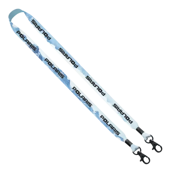 3/4" Double Ended Dye-Sublimated Lanyard with Metal Crimp and Metal Lobster
