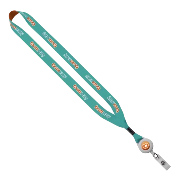 3/4" Dye-Sublimated Lanyard with Metal Crimp & Retractable Badge Reel