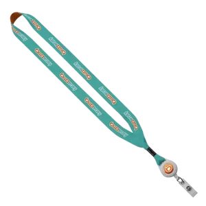 3/4" Dye-Sublimated Lanyard with Metal Crimp & Retractable Badge Reel