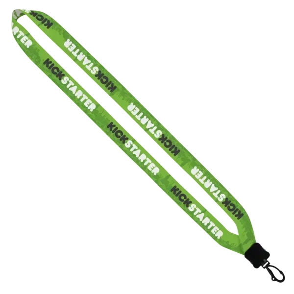 Dye-Sublimated Lanyard with Plastic Clamshell and Plastic Swivel Snap - 3/4"
