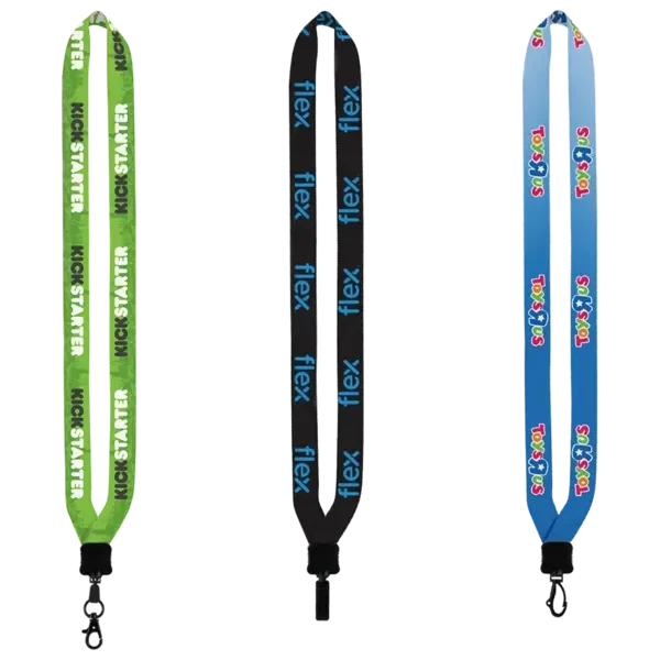 3/4" Dye-Sublimated Lanyard with Plastic Clamshell & Plastic O-Ring