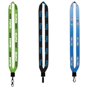 3/4" Dye-Sublimated Lanyard with Plastic Clamshell & Plastic O-Ring