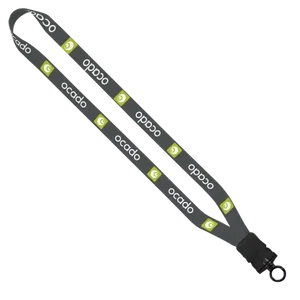 3/4" Dye-Sublimated Lanyard with Plastic Snap-Buckle Release and Plastic O-