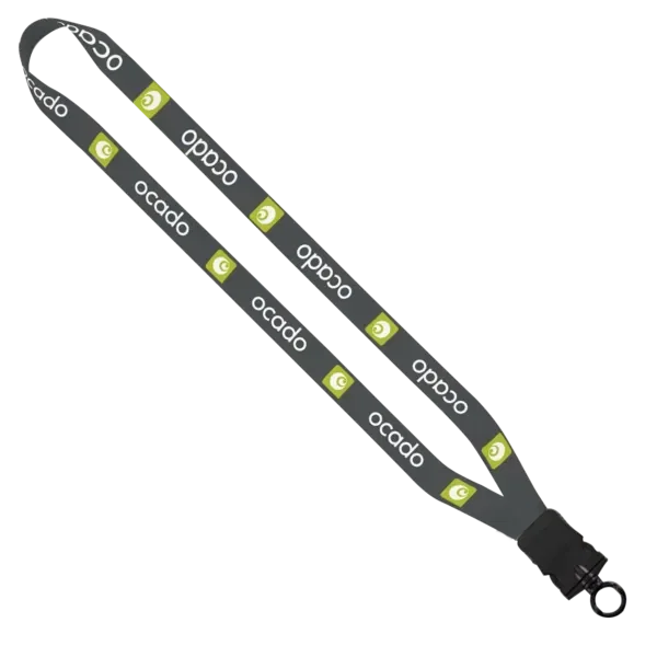 3/4" Dye-Sublimated Lanyard with Plastic Snap-Buckle Release and Plastic O-