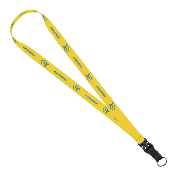 3/4" Dye-Sublimated Lanyard with Slide-Release & Metal Split-Ring