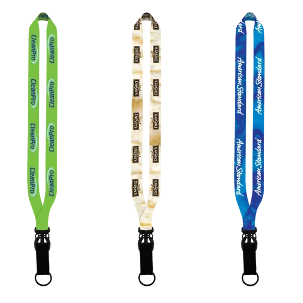 3/4" Dye-Sublimated Lanyard with Slide-Release & Metal Split-Ring — view 2