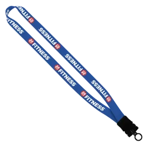 3/4" Dye-Sublimated Stretchy Elastic Lanyard with Plastic Snap-Buckle Release