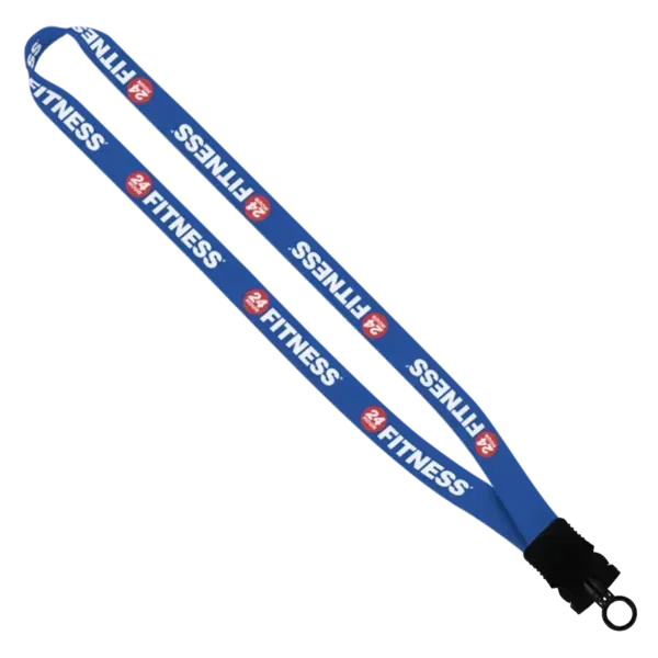 3/4" Dye-Sublimated Stretchy Elastic Lanyard with Plastic Snap-Buckle Release