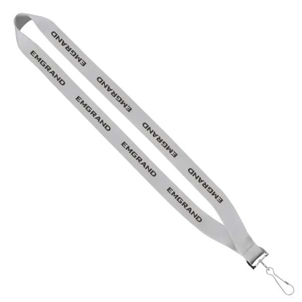 Economy Polyester Lanyard with Sewn Silver Tone Swivel Snap Hook - 3/4"