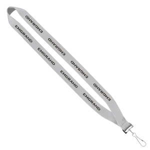 Economy Polyester Lanyard with Sewn Silver Tone Swivel Snap Hook - 3/4"