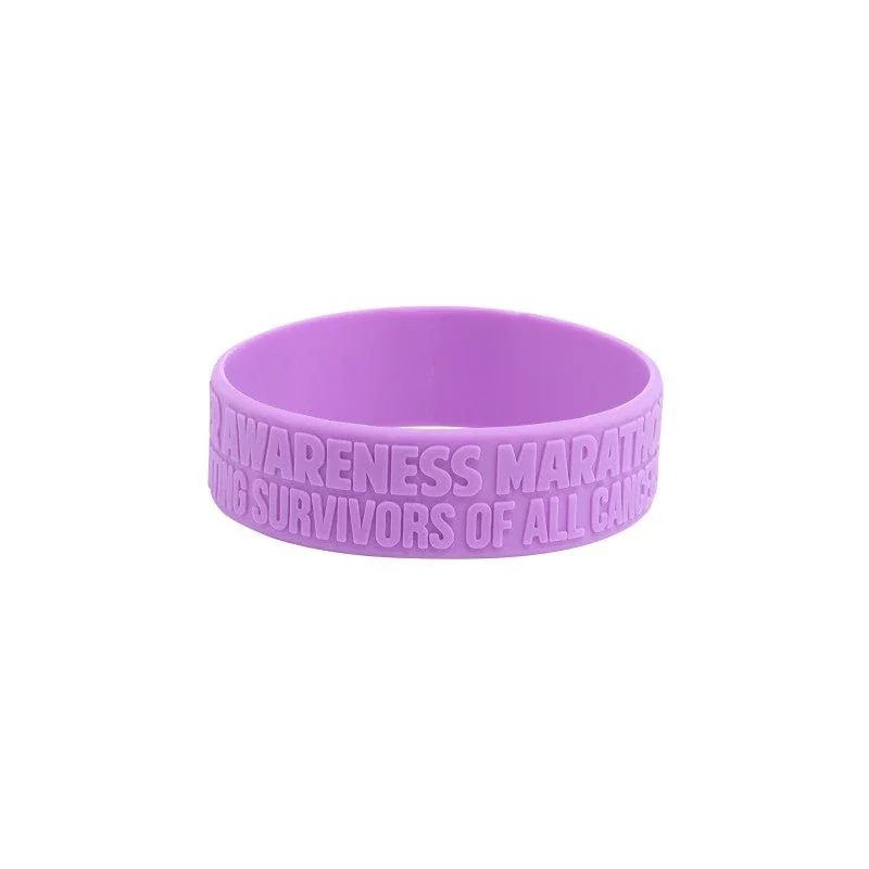 3/4" Embossed Silicone Wristband — view 2