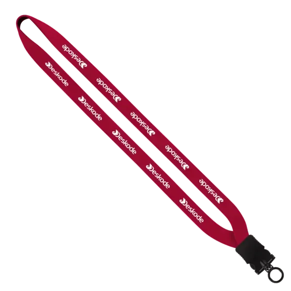 Neoprene Lanyard w/Plastic Snap Buckle Release & O-Ring - 3/4"