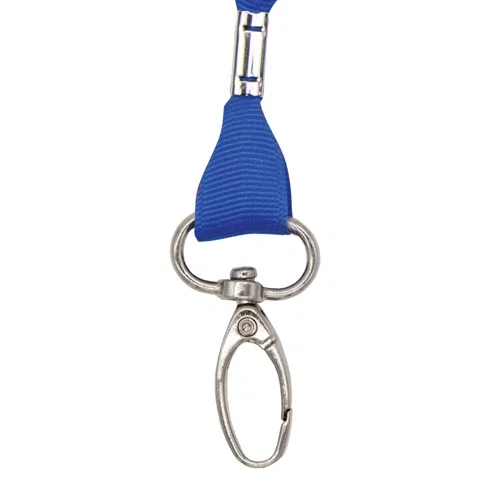 3/4" nylon web lanyard in brown, screen-printed promotional neck strap