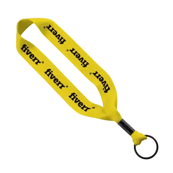 3/4" Polyester Key Chain with Crimp Split Ring