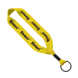 3/4" Polyester Key Chain with Crimp Split Ring