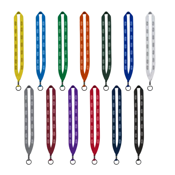 3/4" Polyester Lanyard with Metal Crimp & Split-Ring