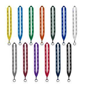 3/4" Polyester Lanyard with Metal Crimp & Split-Ring