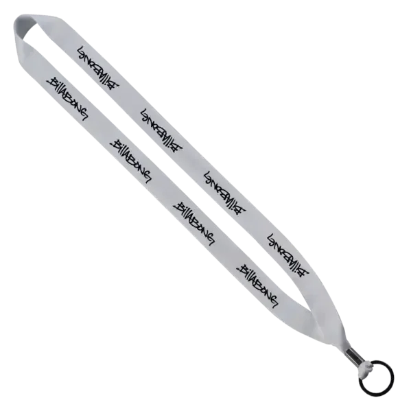 3/4" Polyester Lanyard with Metal Crimp & Split-Ring — view 2