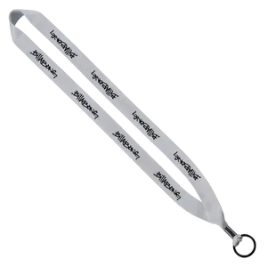 3/4" Polyester Lanyard with Metal Crimp & Split-Ring