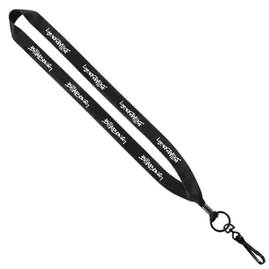 Polyester Lanyard with Metal Crimp & Swivel Snap Hook - 3/4"