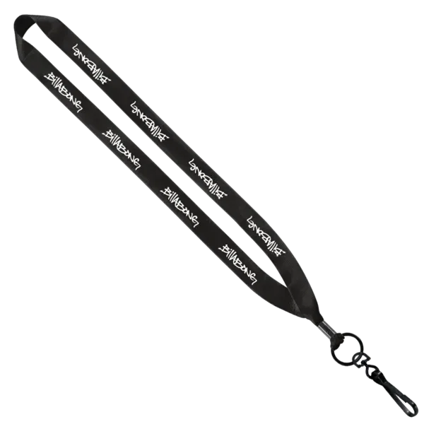 Polyester Lanyard with Metal Crimp & Swivel Snap Hook - 3/4"