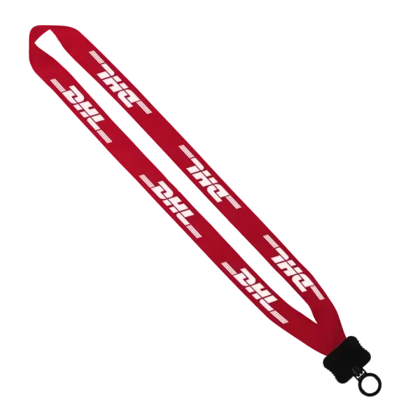 3/4" Polyester Lanyard with Plastic Clamshell and O-Ring
