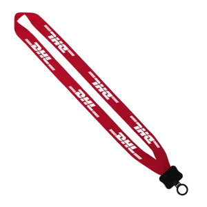 3/4" Polyester Lanyard with Plastic Clamshell and O-Ring