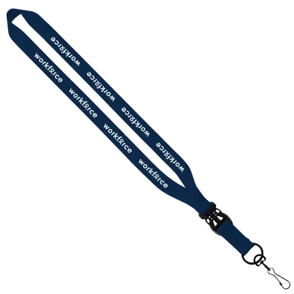 3/4" Polyester Lanyard with Slide Buckle Release & Swivel Snap Hook
