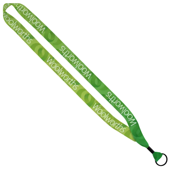 3/4" Recycled PET Dye-Sublimated Lanyard w/ Metal Crimp & Metal Split-Ring
