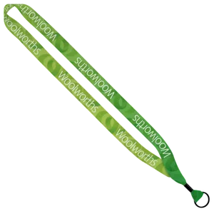 3/4" Recycled PET Dye-Sublimated Lanyard w/ Metal Crimp & Metal Split-Ring