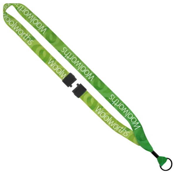 3/4" Recycled PET Dye-Sublimated Lanyard w/ Metal Crimp & Metal Split-Ring — view 2