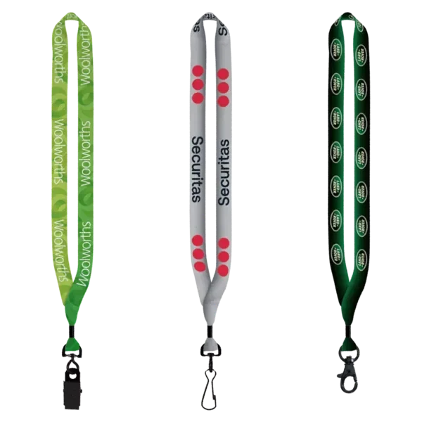 3/4" Recycled PET Dye-Sublimated Lanyard w/ Metal Crimp & Metal Split-Ring — view 3