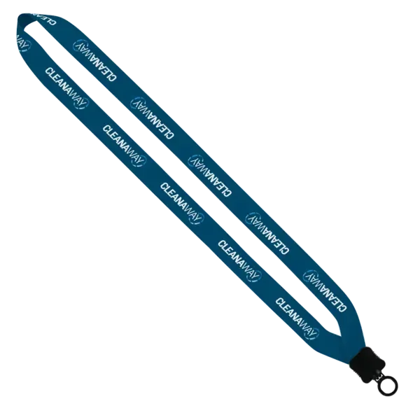 RPET Dye-Sublimated Lanyard with Plastic Clamshell and O-Ring - 3/4"