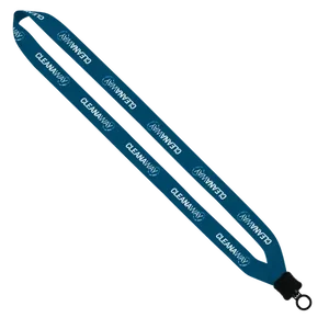 RPET Dye-Sublimated Lanyard with Plastic Clamshell and O-Ring - 3/4"
