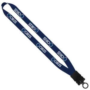 3/4" RPET Dye-Sublimated Waffle Weave Lanyard with Plastic Snap-Buckle Release