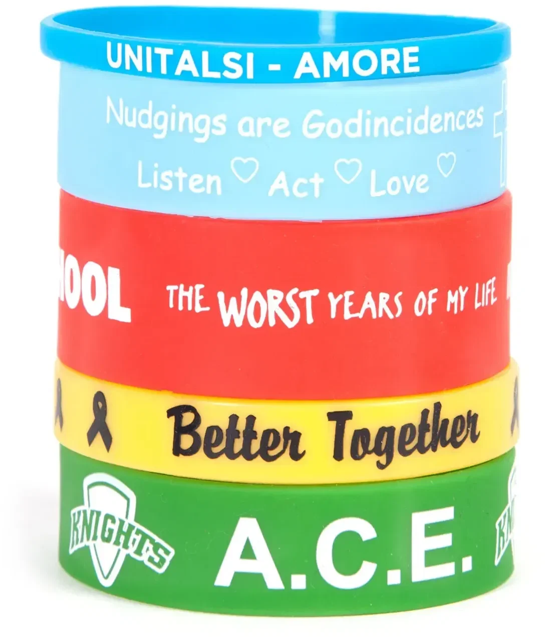 Custom Silkscreened Silicone Wristband - 3/4" — view 2
