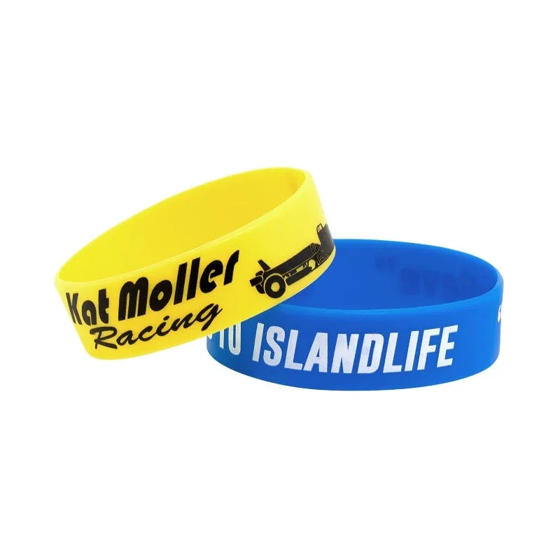 3/4" Silk-Screened Silicone Wristband — view 1