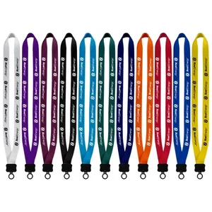 Smooth Nylon Lanyard with Plastic Clamshell & O Ring - 3/4"