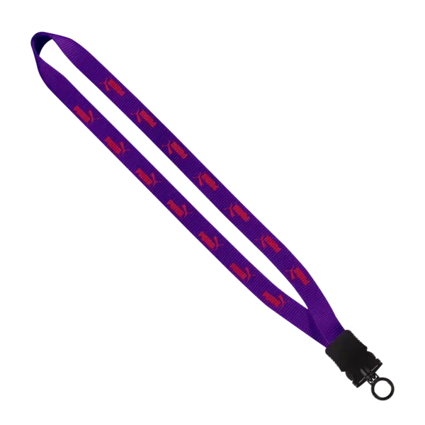 3/4" Smooth Nylon Lanyard with Snap-Buckle Release & O-Ring