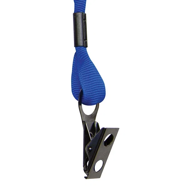 3/4 inch Antimicrobial Lanyard in black with white sublimated text