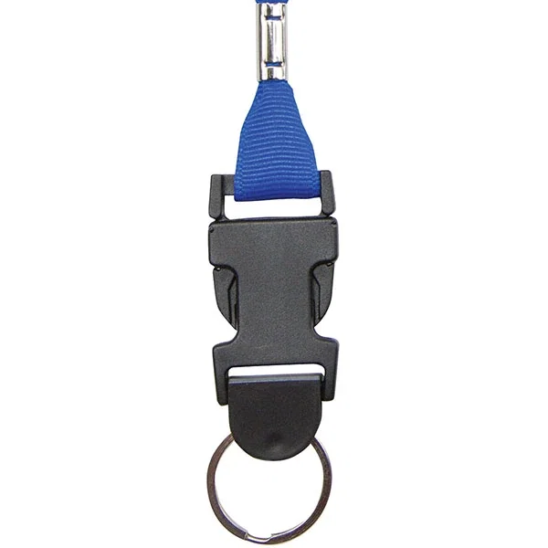 Sublimated recycled ocean plastic lanyard color option in graphite, full-color ID badge strap